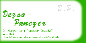 dezso panczer business card